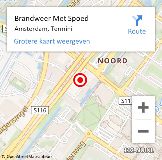 Locatie op kaart van de 112 melding: Brandweer Met Spoed Naar Amsterdam, Termini op 21 juni 2024 20:08