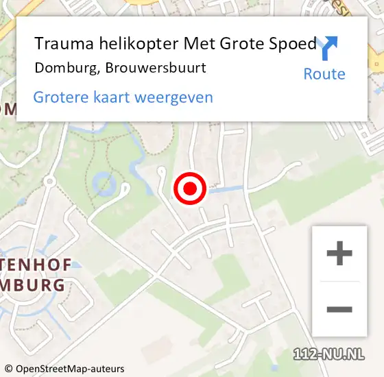 Locatie op kaart van de 112 melding: Trauma helikopter Met Grote Spoed Naar Domburg, Brouwersbuurt op 21 juni 2024 23:04