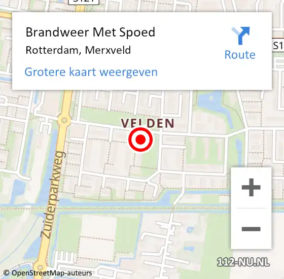 Locatie op kaart van de 112 melding: Brandweer Met Spoed Naar Rotterdam, Merxveld op 21 juni 2024 23:28