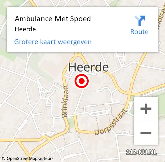 Locatie op kaart van de 112 melding: Ambulance Met Spoed Naar Heerde op 22 juni 2024 00:52