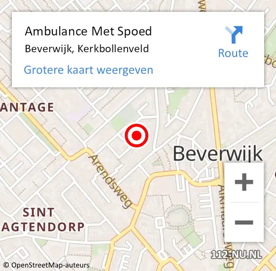 Locatie op kaart van de 112 melding: Ambulance Met Spoed Naar Beverwijk, Kerkbollenveld op 22 juni 2024 03:43