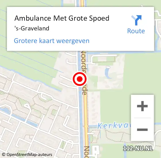 Locatie op kaart van de 112 melding: Ambulance Met Grote Spoed Naar 's-Graveland op 22 juni 2024 08:45