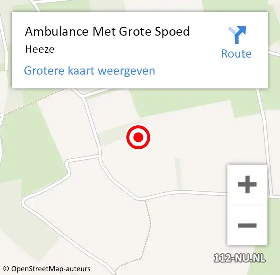 Locatie op kaart van de 112 melding: Ambulance Met Grote Spoed Naar Heeze op 22 juni 2024 10:44