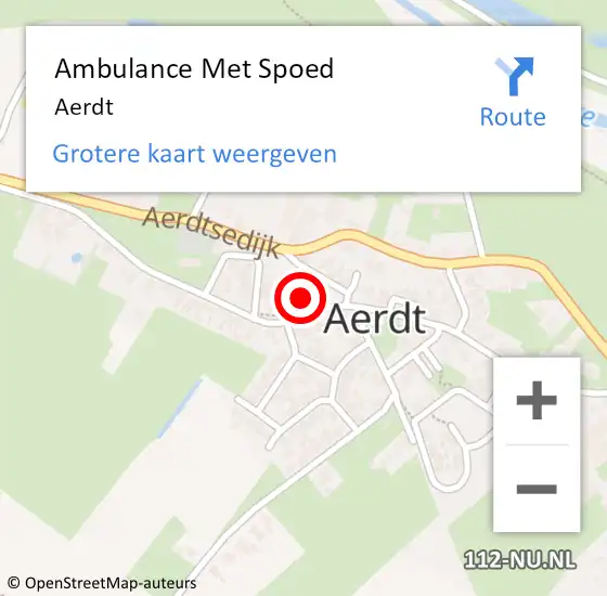 Locatie op kaart van de 112 melding: Ambulance Met Spoed Naar Aerdt op 22 juni 2024 10:49