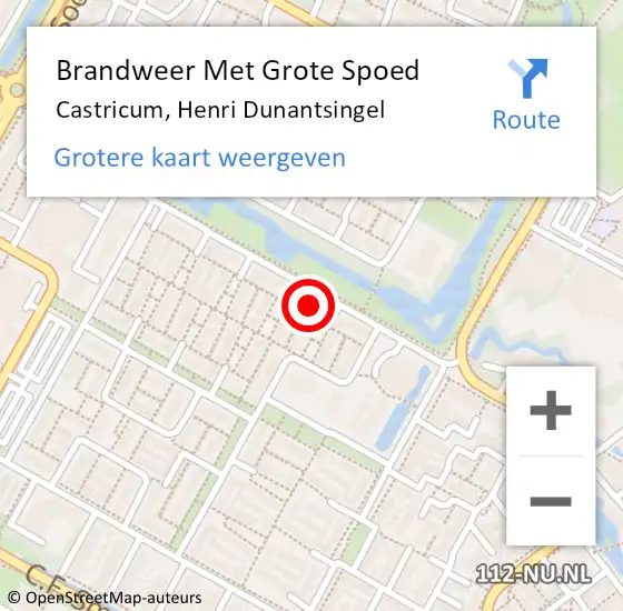 Locatie op kaart van de 112 melding: Brandweer Met Grote Spoed Naar Castricum, Henri Dunantsingel op 22 juni 2024 11:49