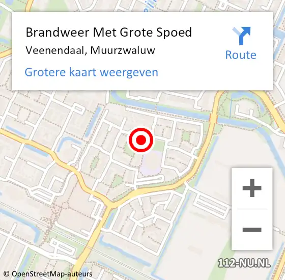 Locatie op kaart van de 112 melding: Brandweer Met Grote Spoed Naar Veenendaal, Muurzwaluw op 22 juni 2024 12:11