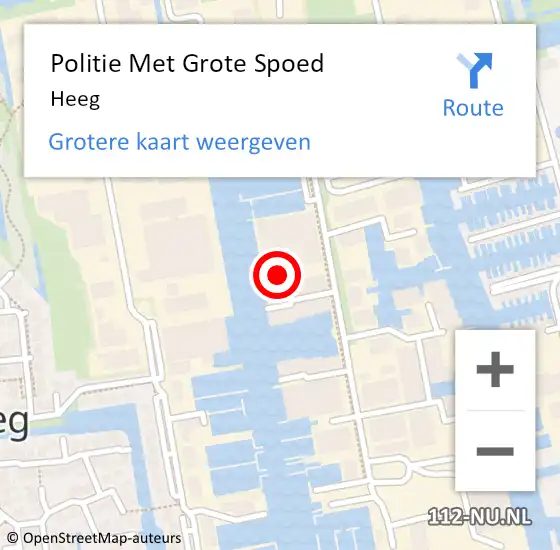 Locatie op kaart van de 112 melding: Politie Met Grote Spoed Naar Heeg op 22 juni 2024 14:14