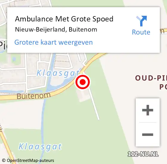 Locatie op kaart van de 112 melding: Ambulance Met Grote Spoed Naar Nieuw-Beijerland, Buitenom op 22 juni 2024 16:43