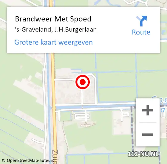 Locatie op kaart van de 112 melding: Brandweer Met Spoed Naar 's-Graveland, J.H.Burgerlaan op 22 juni 2024 18:36