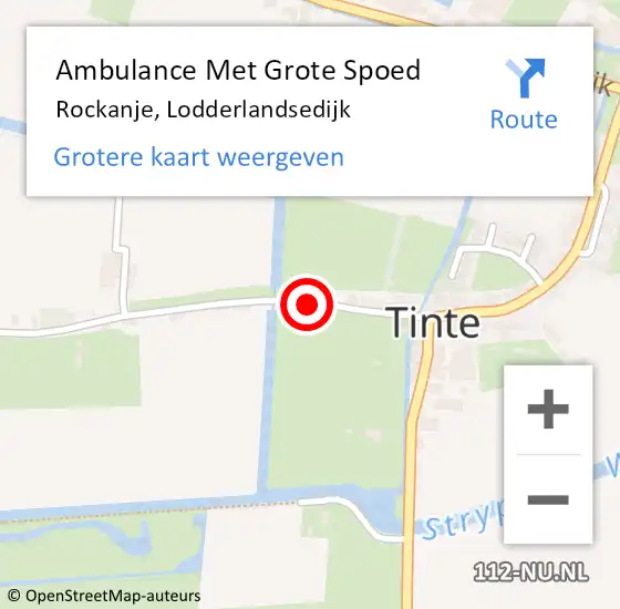 Locatie op kaart van de 112 melding: Ambulance Met Grote Spoed Naar Rockanje, Lodderlandsedijk op 22 juni 2024 18:43