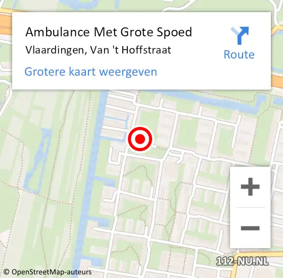 Locatie op kaart van de 112 melding: Ambulance Met Grote Spoed Naar Vlaardingen, Van 't Hoffstraat op 22 juni 2024 22:38