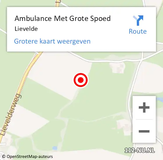 Locatie op kaart van de 112 melding: Ambulance Met Grote Spoed Naar Lievelde op 23 juni 2024 01:08