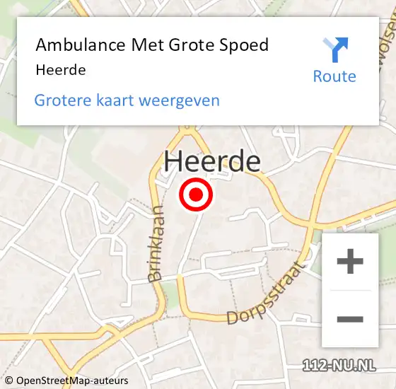 Locatie op kaart van de 112 melding: Ambulance Met Grote Spoed Naar Heerde op 23 juni 2024 03:27