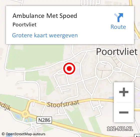 Locatie op kaart van de 112 melding: Ambulance Met Spoed Naar Poortvliet op 23 juni 2024 10:32