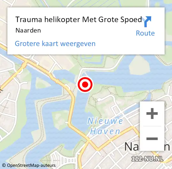 Locatie op kaart van de 112 melding: Trauma helikopter Met Grote Spoed Naar Naarden op 23 juni 2024 11:31