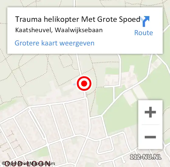 Locatie op kaart van de 112 melding: Trauma helikopter Met Grote Spoed Naar Kaatsheuvel, Waalwijksebaan op 23 juni 2024 12:14