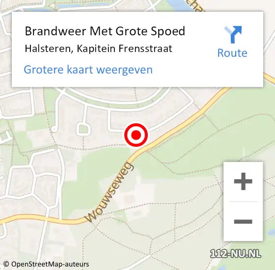 Locatie op kaart van de 112 melding: Brandweer Met Grote Spoed Naar Halsteren, Kapitein Frensstraat op 23 juni 2024 12:54