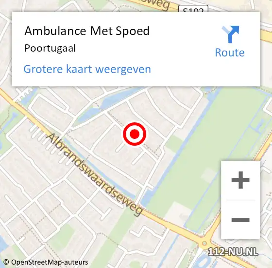 Locatie op kaart van de 112 melding: Ambulance Met Spoed Naar Poortugaal op 23 juni 2024 13:08