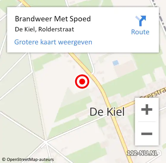 Locatie op kaart van de 112 melding: Brandweer Met Spoed Naar De Kiel, Rolderstraat op 23 juni 2024 14:12