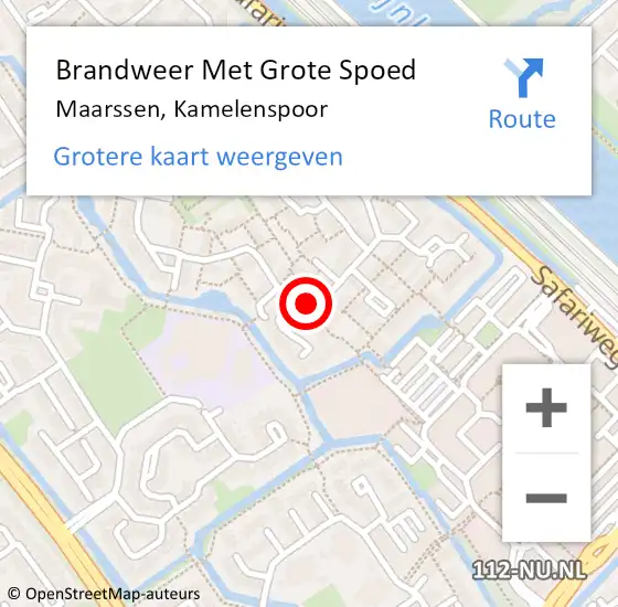 Locatie op kaart van de 112 melding: Brandweer Met Grote Spoed Naar Maarssen, Kamelenspoor op 23 juni 2024 14:31