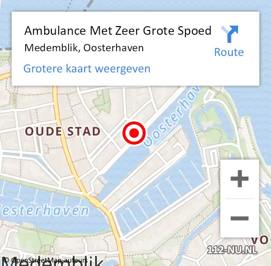 Locatie op kaart van de 112 melding: Ambulance Met Zeer Grote Spoed Naar Medemblik, Oosterhaven op 23 juni 2024 14:58