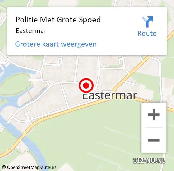 Locatie op kaart van de 112 melding: Politie Met Grote Spoed Naar Eastermar op 23 juni 2024 14:59