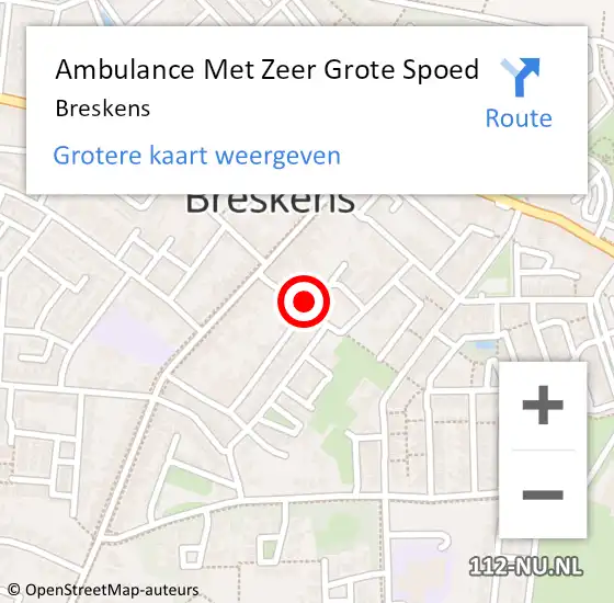 Locatie op kaart van de 112 melding: Ambulance Met Zeer Grote Spoed Naar Breskens op 23 juni 2024 16:36