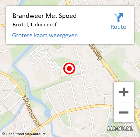 Locatie op kaart van de 112 melding: Brandweer Met Spoed Naar Boxtel, Liduinahof op 23 juni 2024 17:05