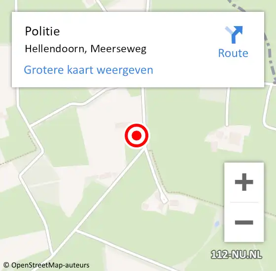 Locatie op kaart van de 112 melding: Politie Hellendoorn, Meerseweg op 23 juni 2024 23:16