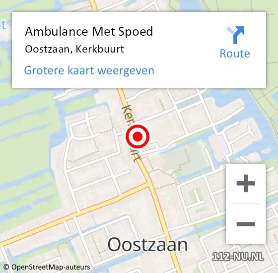 Locatie op kaart van de 112 melding: Ambulance Met Spoed Naar Oostzaan, Kerkbuurt op 24 juni 2024 00:12