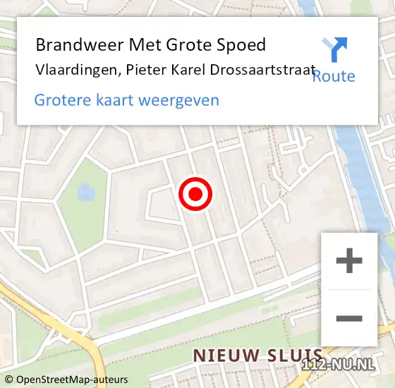 Locatie op kaart van de 112 melding: Brandweer Met Grote Spoed Naar Vlaardingen, Pieter Karel Drossaartstraat op 24 juni 2024 01:38