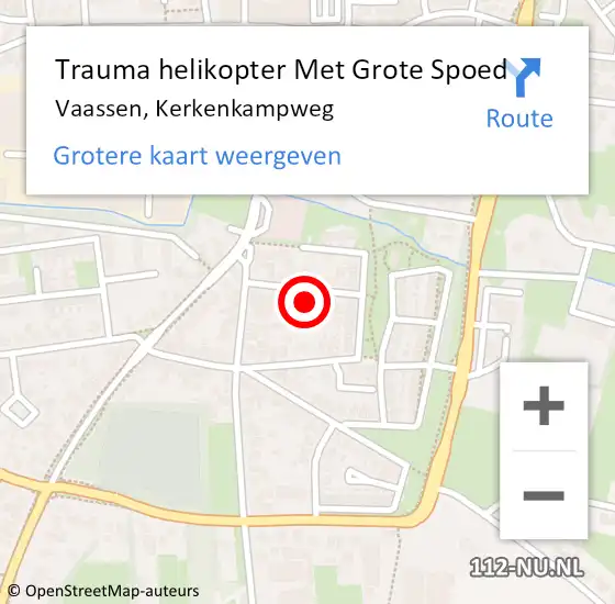 Locatie op kaart van de 112 melding: Trauma helikopter Met Grote Spoed Naar Vaassen, Kerkenkampweg op 24 juni 2024 02:21