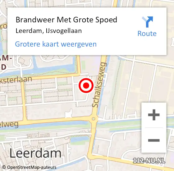 Locatie op kaart van de 112 melding: Brandweer Met Grote Spoed Naar Leerdam, IJsvogellaan op 24 juni 2024 09:34