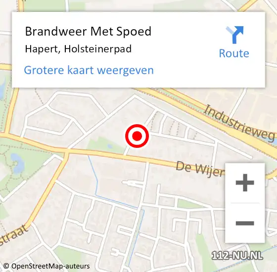 Locatie op kaart van de 112 melding: Brandweer Met Spoed Naar Hapert, Holsteinerpad op 24 juni 2024 11:00