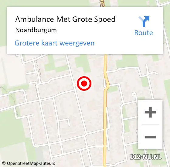 Locatie op kaart van de 112 melding: Ambulance Met Grote Spoed Naar Noardburgum op 24 juni 2024 11:05