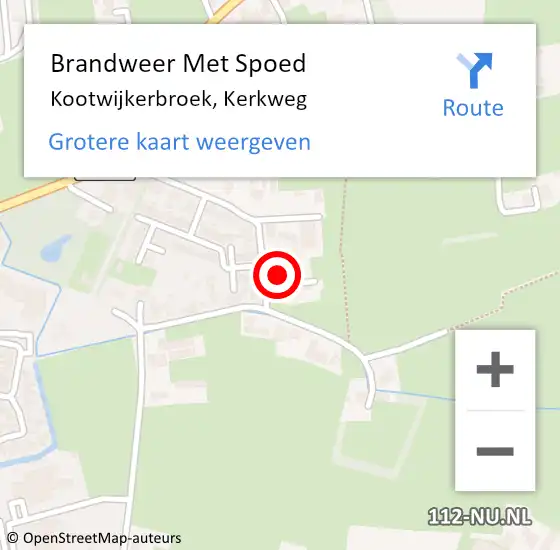 Locatie op kaart van de 112 melding: Brandweer Met Spoed Naar Kootwijkerbroek, Kerkweg op 24 juni 2024 11:10