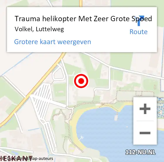 Locatie op kaart van de 112 melding: Trauma helikopter Met Zeer Grote Spoed Naar Volkel, Luttelweg op 24 juni 2024 11:14
