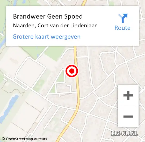 Locatie op kaart van de 112 melding: Brandweer Geen Spoed Naar Naarden, Cort van der Lindenlaan op 24 juni 2024 11:48