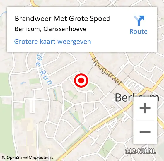 Locatie op kaart van de 112 melding: Brandweer Met Grote Spoed Naar Berlicum, Clarissenhoeve op 24 juni 2024 11:57