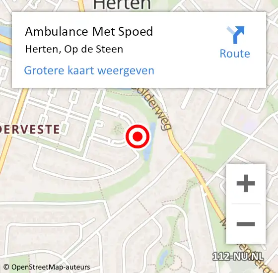 Locatie op kaart van de 112 melding: Ambulance Met Spoed Naar Herten, Op de Steen op 24 juni 2024 12:39