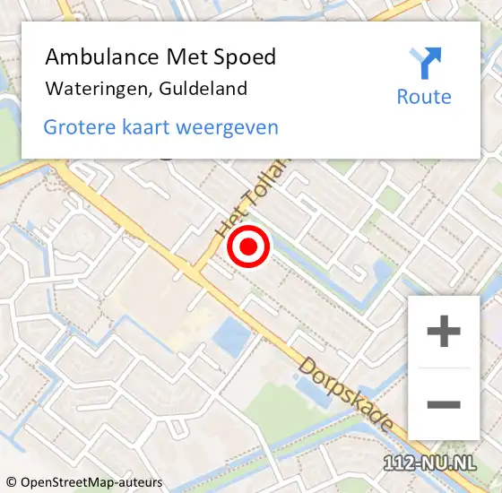 Locatie op kaart van de 112 melding: Ambulance Met Spoed Naar Wateringen, Guldeland op 24 juni 2024 12:53