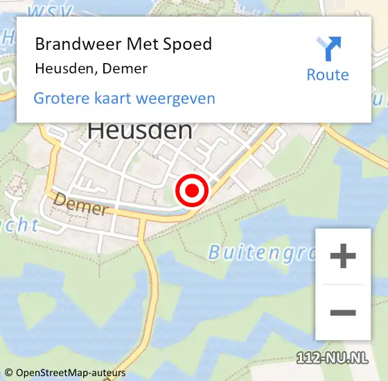 Locatie op kaart van de 112 melding: Brandweer Met Spoed Naar Heusden, Demer op 24 juni 2024 16:01