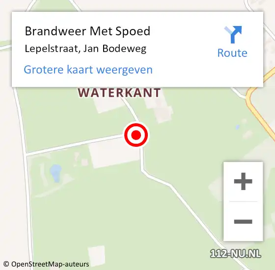 Locatie op kaart van de 112 melding: Brandweer Met Spoed Naar Lepelstraat, Jan Bodeweg op 24 juni 2024 16:33