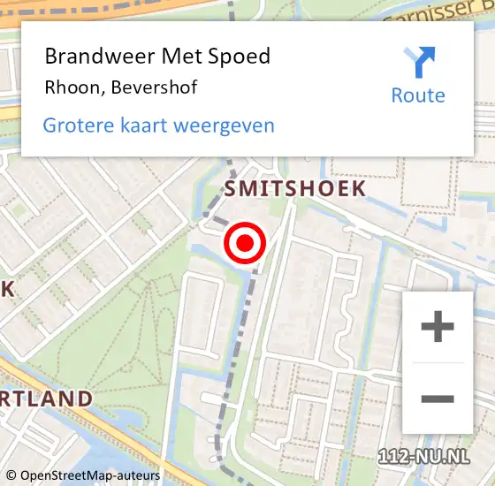 Locatie op kaart van de 112 melding: Brandweer Met Spoed Naar Rhoon, Bevershof op 24 juni 2024 16:55