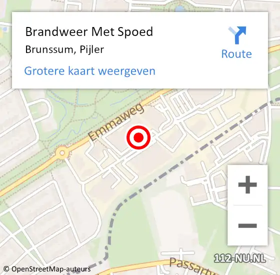 Locatie op kaart van de 112 melding: Brandweer Met Spoed Naar Brunssum, Pijler op 24 juni 2024 16:58