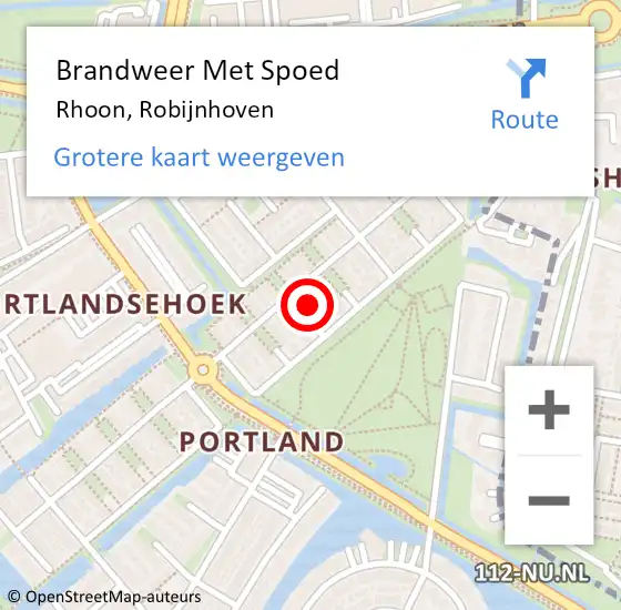 Locatie op kaart van de 112 melding: Brandweer Met Spoed Naar Rhoon, Robijnhoven op 24 juni 2024 18:50