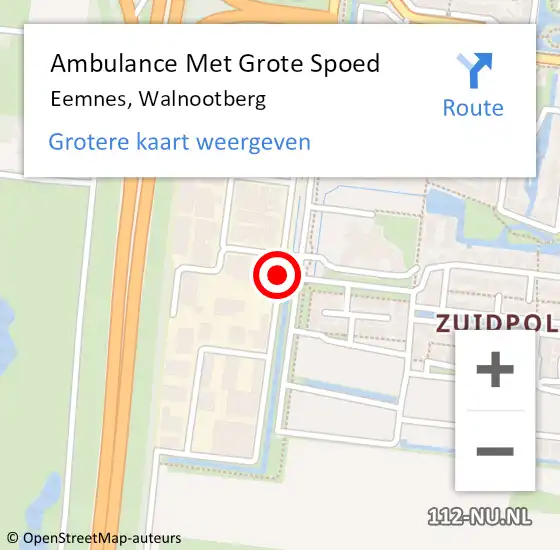 Locatie op kaart van de 112 melding: Ambulance Met Grote Spoed Naar Eemnes, Walnootberg op 17 oktober 2013 09:28