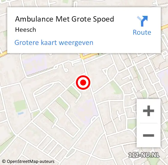 Locatie op kaart van de 112 melding: Ambulance Met Grote Spoed Naar Heesch op 24 juni 2024 19:53