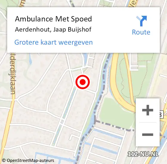 Locatie op kaart van de 112 melding: Ambulance Met Spoed Naar Aerdenhout, Jaap Buijshof op 25 juni 2024 05:08