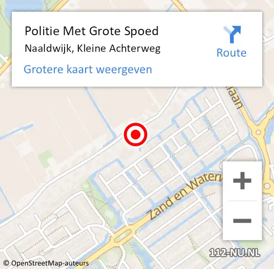 Locatie op kaart van de 112 melding: Politie Met Grote Spoed Naar Naaldwijk, Kleine Achterweg op 25 juni 2024 06:55